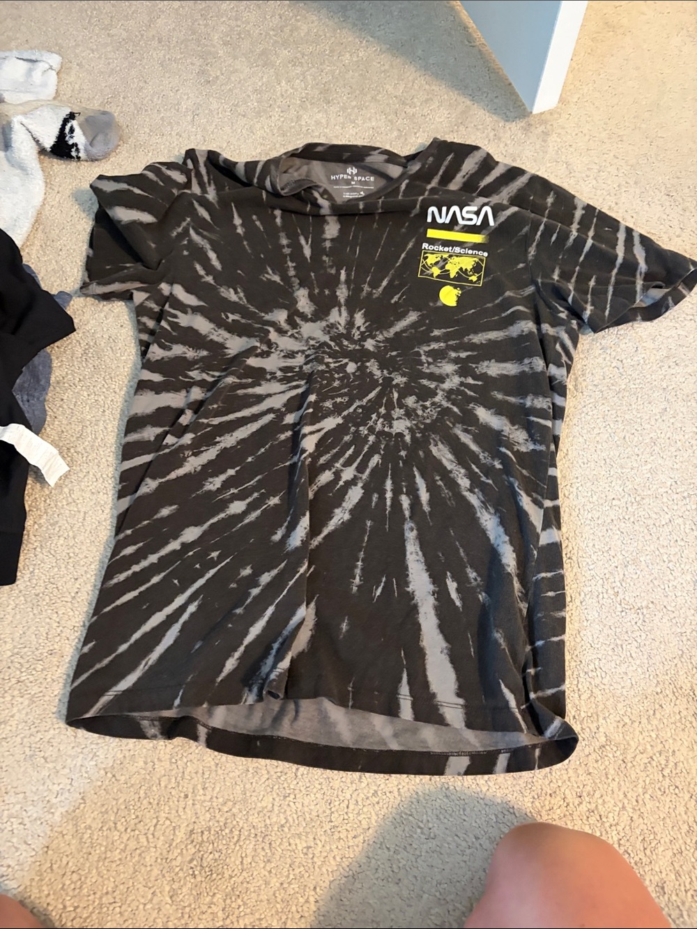 Kids Black Tie-Dye Graphic Tee